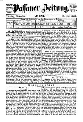 Passauer Zeitung Dienstag 10. Juli 1855