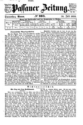 Passauer Zeitung Thursday 26. July 1855
