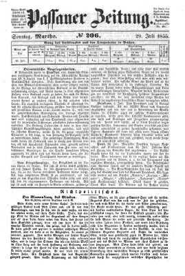 Passauer Zeitung Sonntag 29. Juli 1855