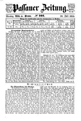 Passauer Zeitung Montag 30. Juli 1855