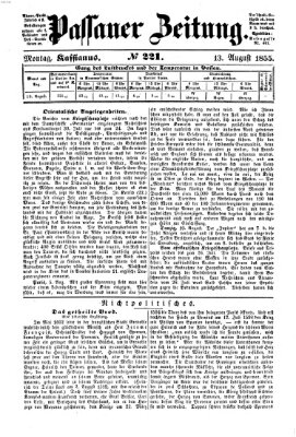 Passauer Zeitung Montag 13. August 1855