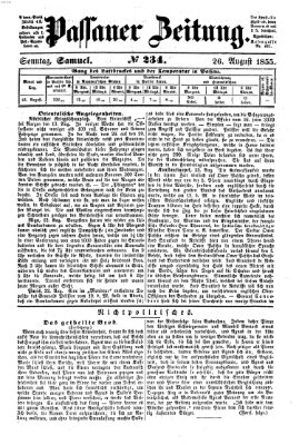 Passauer Zeitung Sonntag 26. August 1855