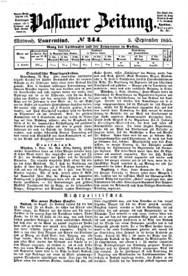 Passauer Zeitung Mittwoch 5. September 1855