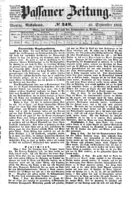 Passauer Zeitung Montag 10. September 1855