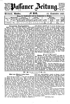 Passauer Zeitung Mittwoch 12. September 1855