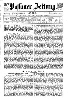 Passauer Zeitung Montag 17. September 1855