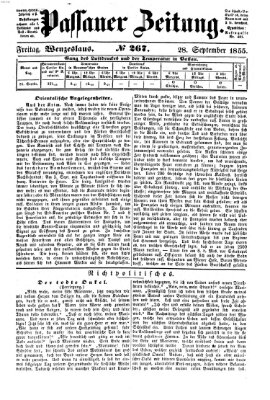 Passauer Zeitung Freitag 28. September 1855