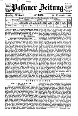 Passauer Zeitung Samstag 29. September 1855