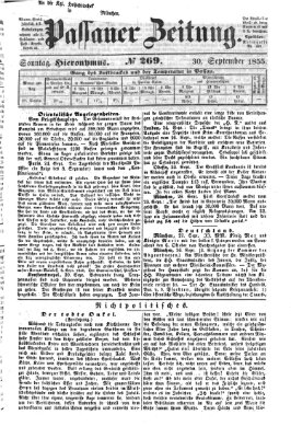 Passauer Zeitung Sonntag 30. September 1855