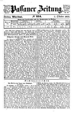 Passauer Zeitung Freitag 5. Oktober 1855