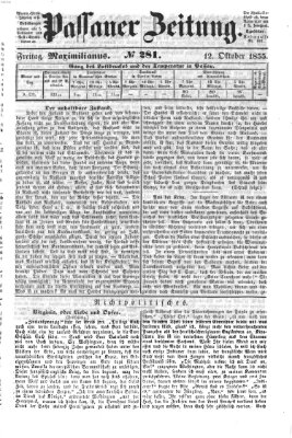 Passauer Zeitung Freitag 12. Oktober 1855