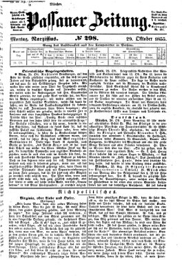 Passauer Zeitung Montag 29. Oktober 1855