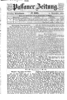 Passauer Zeitung Dienstag 6. November 1855