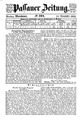 Passauer Zeitung Montag 12. November 1855