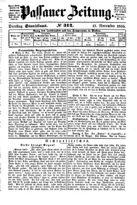 Passauer Zeitung Dienstag 13. November 1855