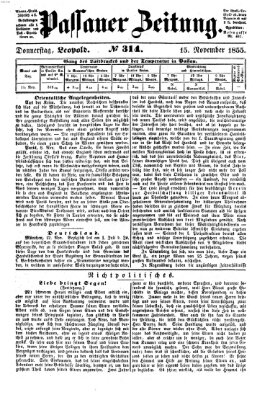 Passauer Zeitung Donnerstag 15. November 1855