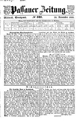 Passauer Zeitung Mittwoch 28. November 1855