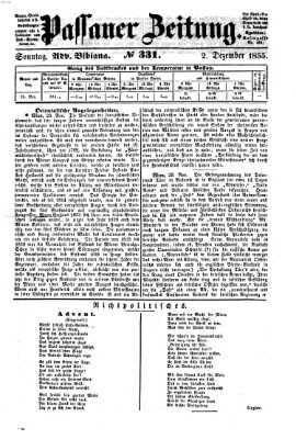 Passauer Zeitung Sonntag 2. Dezember 1855