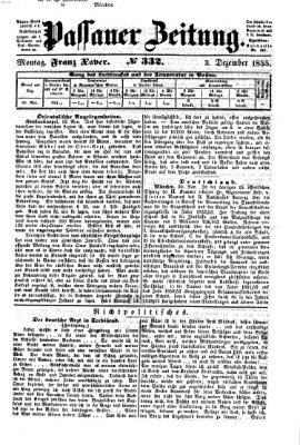 Passauer Zeitung Montag 3. Dezember 1855