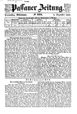 Passauer Zeitung Donnerstag 6. Dezember 1855