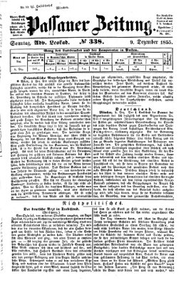 Passauer Zeitung Sonntag 9. Dezember 1855