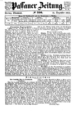 Passauer Zeitung Freitag 21. Dezember 1855