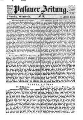 Passauer Zeitung Donnerstag 3. Januar 1856