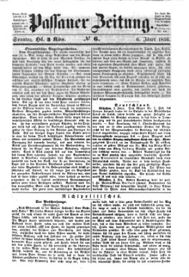 Passauer Zeitung Sonntag 6. Januar 1856