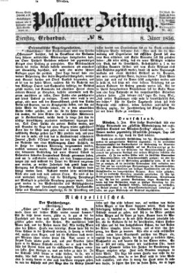 Passauer Zeitung Dienstag 8. Januar 1856