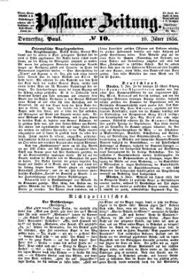 Passauer Zeitung Donnerstag 10. Januar 1856