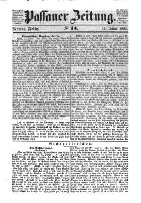 Passauer Zeitung Montag 14. Januar 1856