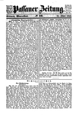 Passauer Zeitung Mittwoch 16. Januar 1856