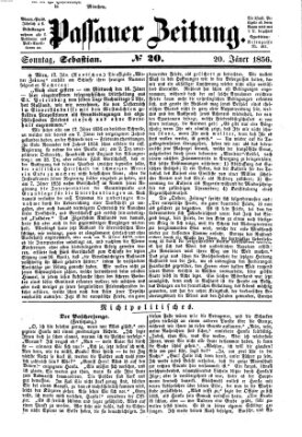 Passauer Zeitung Sonntag 20. Januar 1856