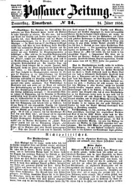 Passauer Zeitung Donnerstag 24. Januar 1856