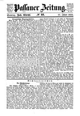 Passauer Zeitung Sonntag 27. Januar 1856