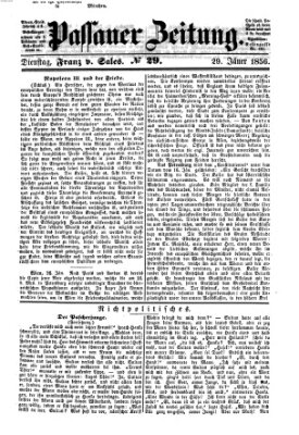 Passauer Zeitung Dienstag 29. Januar 1856