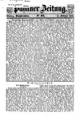 Passauer Zeitung Montag 11. Februar 1856