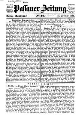 Passauer Zeitung Freitag 15. Februar 1856