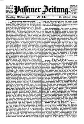 Passauer Zeitung Samstag 23. Februar 1856