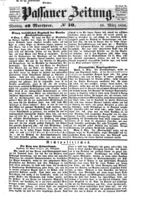 Passauer Zeitung Montag 10. März 1856