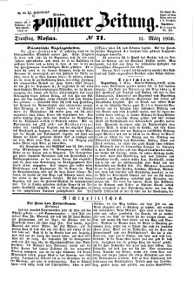 Passauer Zeitung Dienstag 11. März 1856