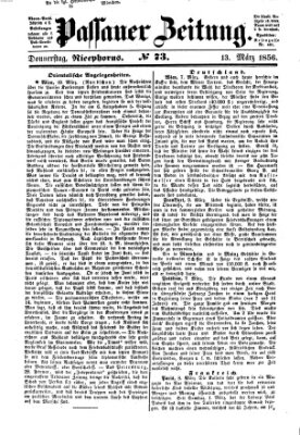 Passauer Zeitung Donnerstag 13. März 1856