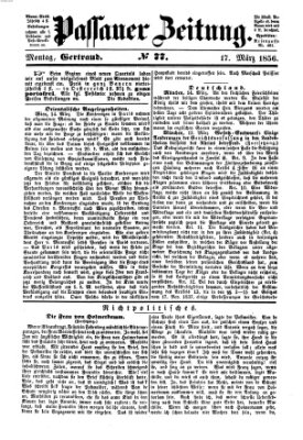 Passauer Zeitung Montag 17. März 1856