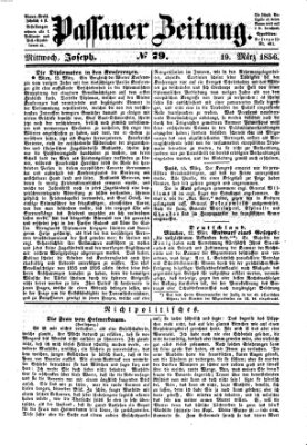 Passauer Zeitung Mittwoch 19. März 1856