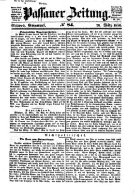 Passauer Zeitung Mittwoch 26. März 1856