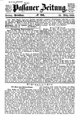 Passauer Zeitung Freitag 28. März 1856