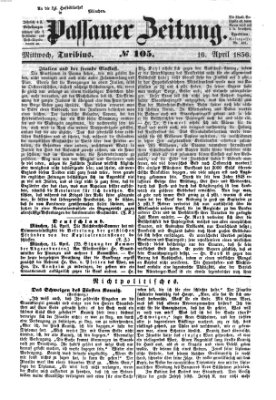 Passauer Zeitung Mittwoch 16. April 1856