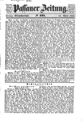 Passauer Zeitung Freitag 18. April 1856