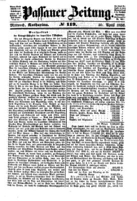 Passauer Zeitung Mittwoch 30. April 1856