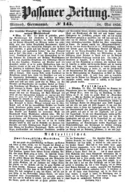 Passauer Zeitung Mittwoch 28. Mai 1856